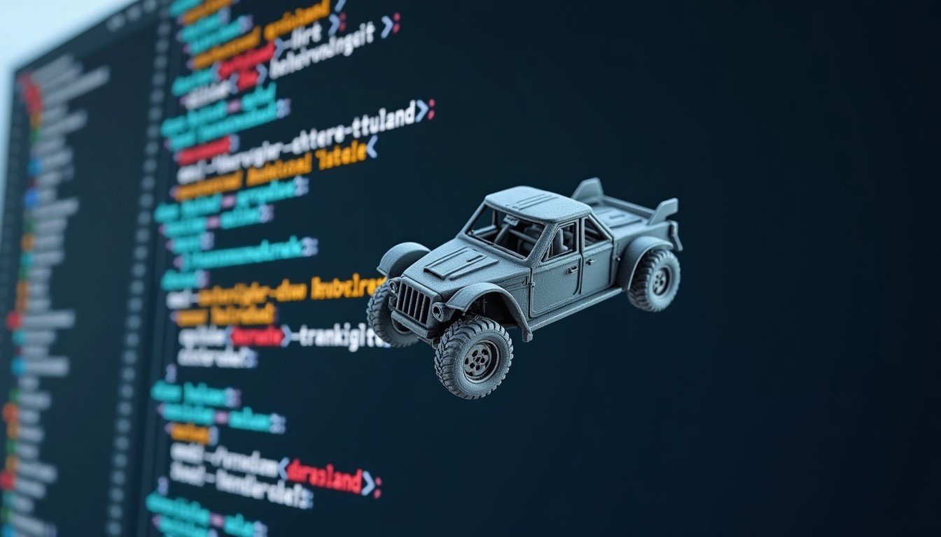image of a CAD computer screen with gcode of a model on it, Photorealistic